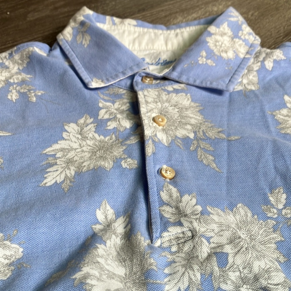 Stenstroms blue floral polo shirt - Picture 17 of 17